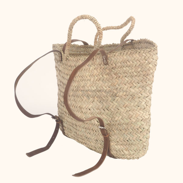 Back of Berber Backpack Basket cut out photo
