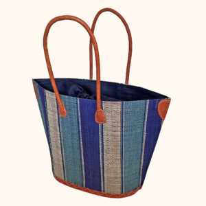 Bato bag in blue stripes - cut out photo