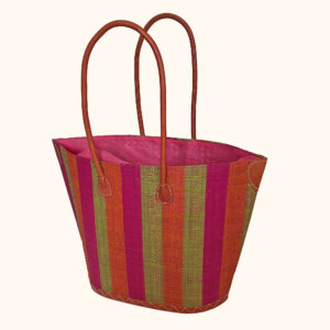 Bato bag in multi colour stripes - cut out photo