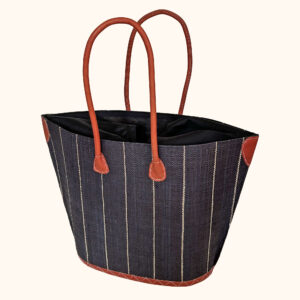 Bato bag in black pinstripes - cut out photo