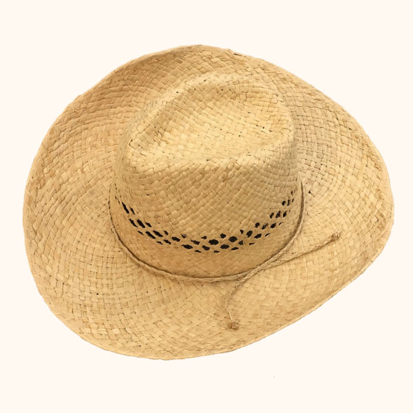 Cowboy Raffia Hat, cut out photo