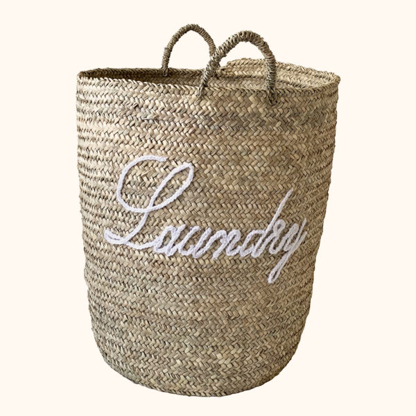 Embroidered Laundry Basket cut out photo