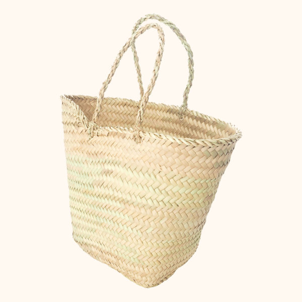 Palm Handle Basket Bag cut out photo
