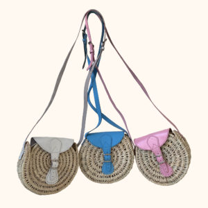 Round colour palm handbags cut out photo