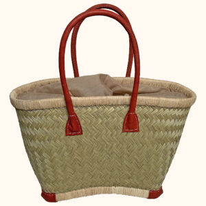Small drawstring shopper in natural