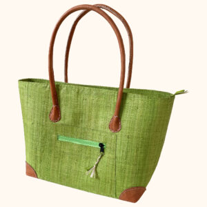 Small Vero Handbag in lime green - cut out photo