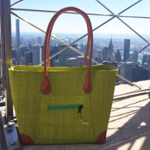 Small Vero Handbag in lime in New York City