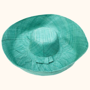 Large Mimosa Hat in aqua blue cut out photo
