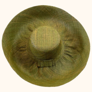Large Raffia Mimosa Hat in khaki, cut out photo