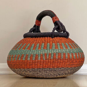 Sale - Gambibgo Pot Basket from Ghana - side view