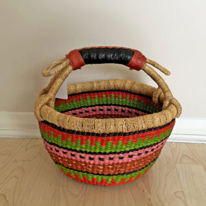 on sale a mini round bolga basket from Ghana