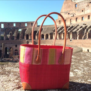 Small Hanta Stripes Basket in red in Rome