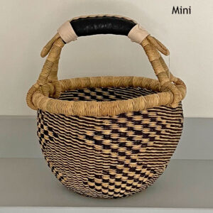 Mini black blue bolga basket