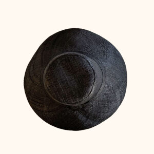 Amelie raffia sun hat in black - cut out photo