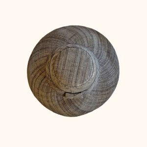 Amelie raffia sun hat in grey - cut out photo