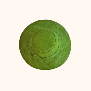 Amelie raffia sun hat in lime green - cut out photo