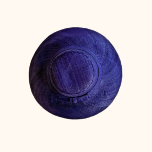 Amelie raffia sun hat in navy - cut out photo