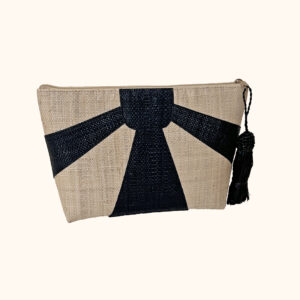 Sunburst clutch bag in black cut out photo